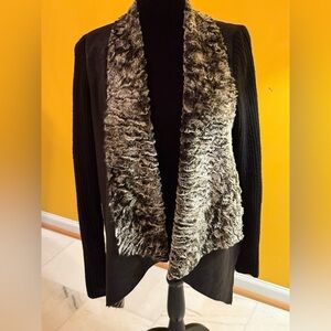 Persian Lamb and leather sweater